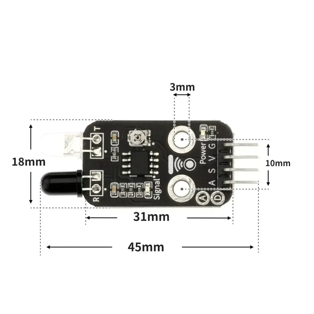 Infrared Obstacle Avoidance Sensor kleur match | Geverfd