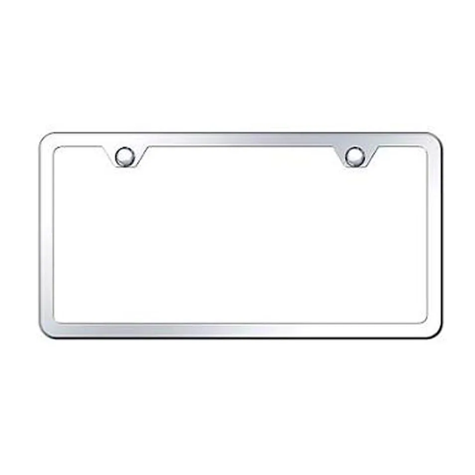 CHROME MIRROR THIN BORDER LICENSE PLATE FRAME