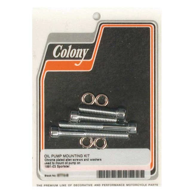 Colony, Oil Pump Mount Kit. Verchroomd Allen Harley Davidson
