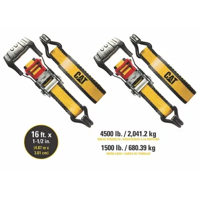 CAT Ratchet Tie Down and Cam Buckle Set pak van 4