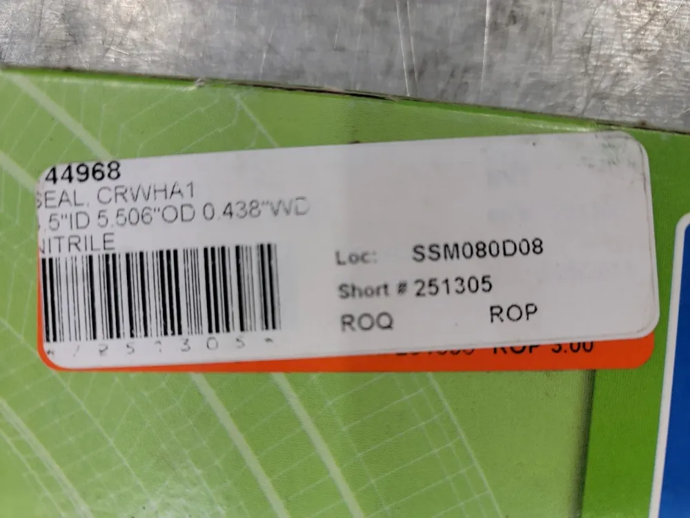 Oil Seal No. 44968, CRWHA1, 4.5X5.506X0.438