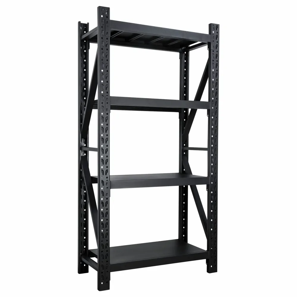 Fornorth Storage Shelf 800kg, 100x50x200cm, Ebbenhout met klittenbandbevestiging