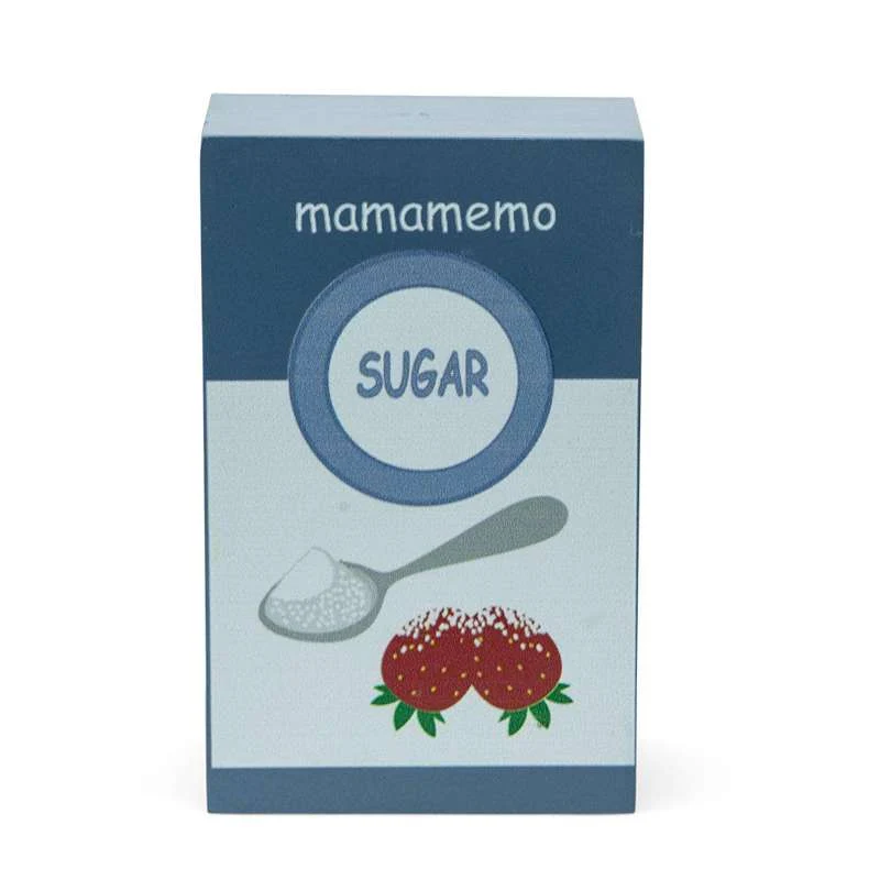 MaMaMeMo Legemad i Træ - Sukker i Pakke set van 4 verschillende maten