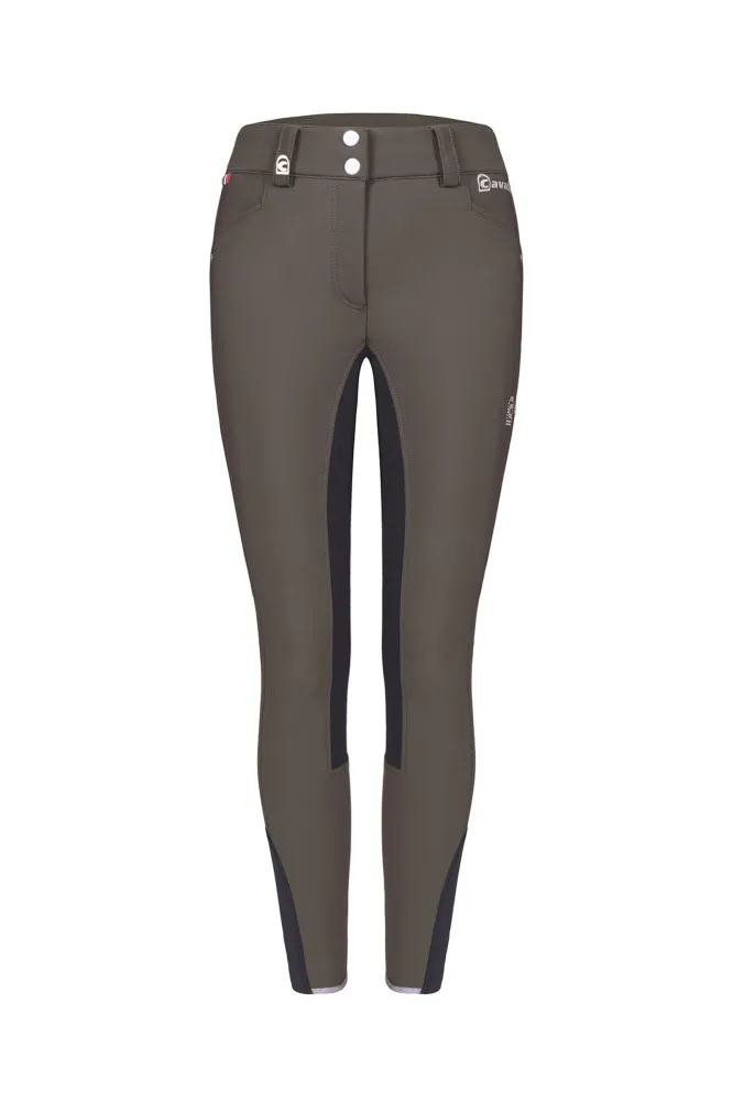 CavalCassina Grip Women's Full Seat Breeches Plaza Taupe/ Graphite Dark Grey 12 Verlengd