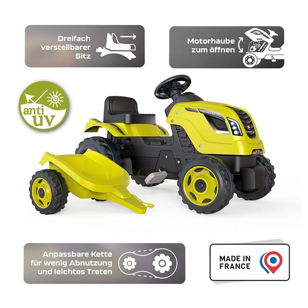 Farmer XL Tractor + Trailer - Mosgroen