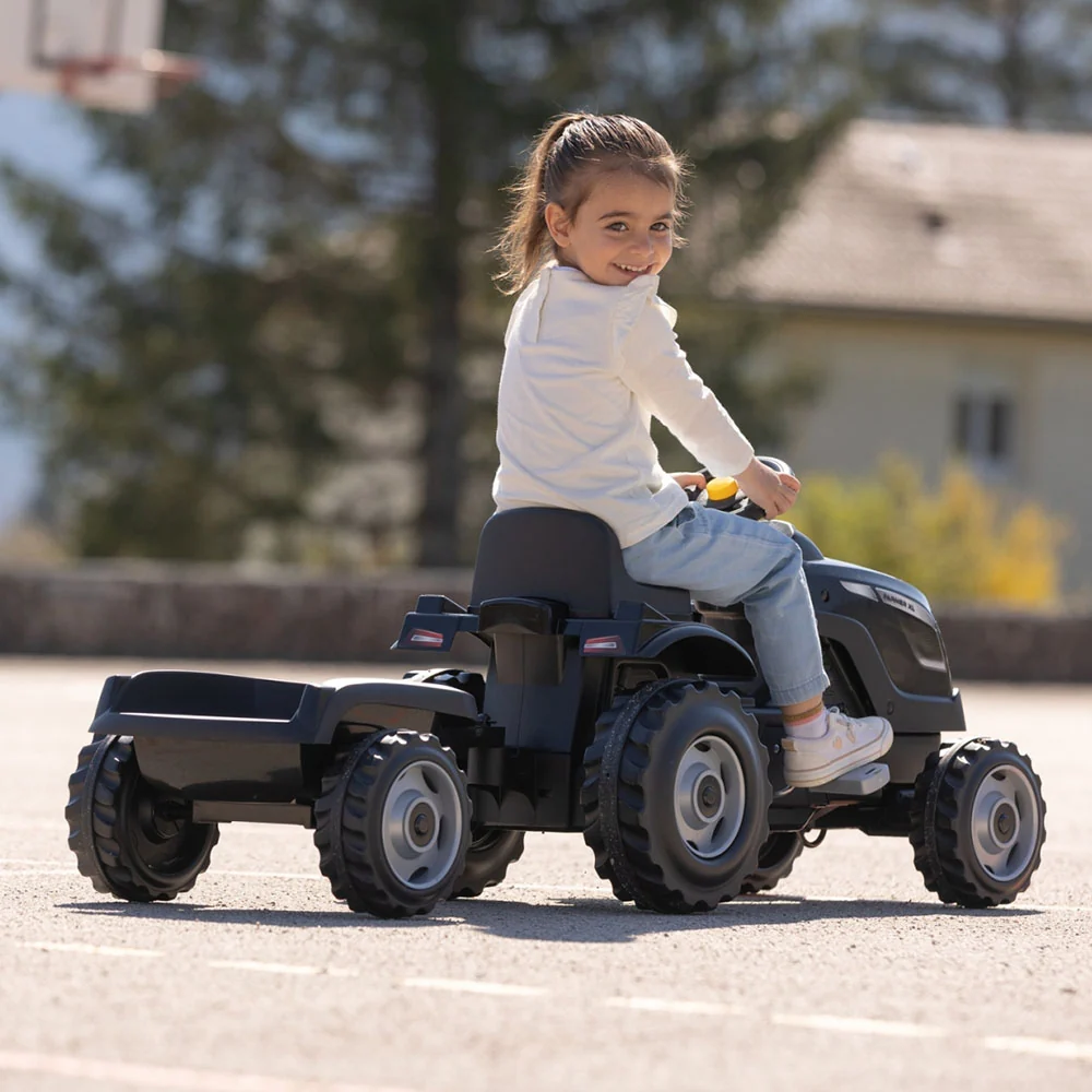 Farmer XL Tractor + Trailer - Zwart met gereduceerd gewicht