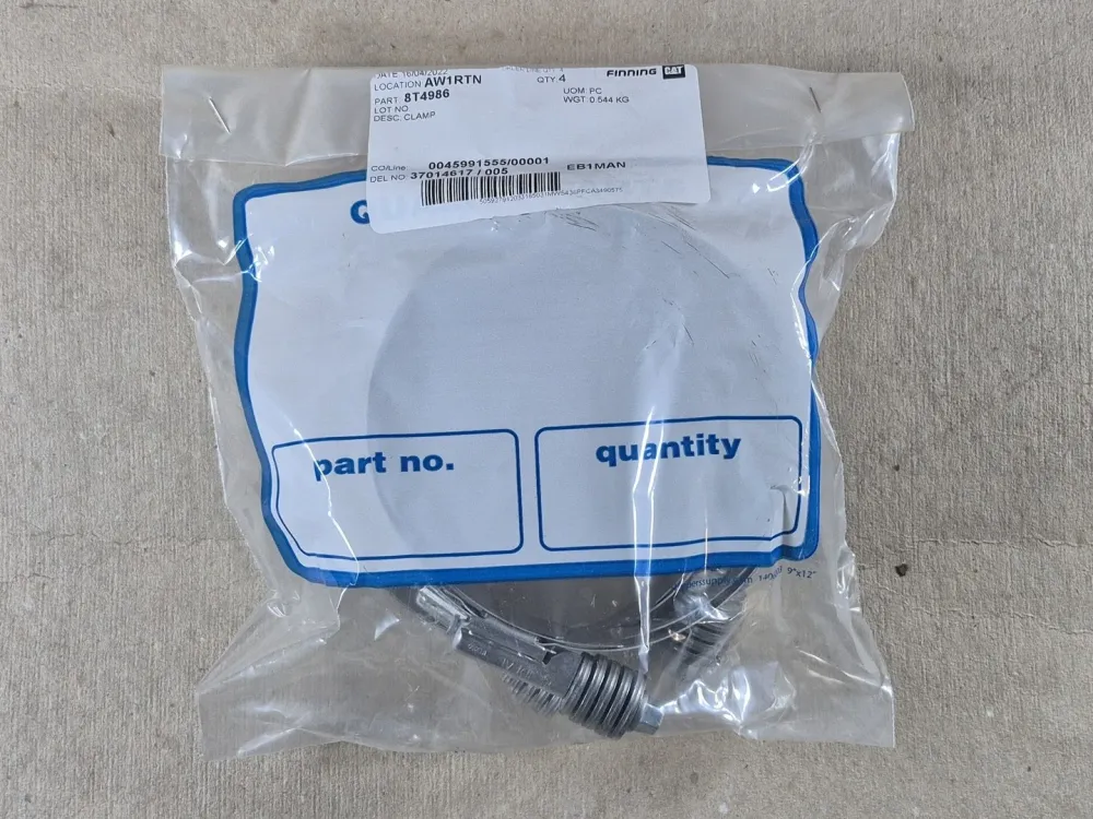 108mm Minimum Internal Diameter Hose Clamp 8T-4986 (Set 4)