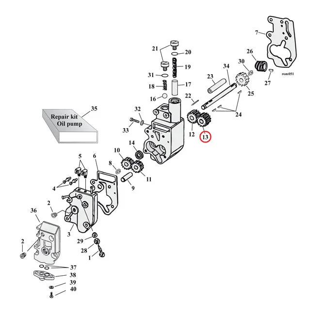 Jims Return Gear, Idle. Oil Pump Harley-Davidson met TÜV-goedkeuring