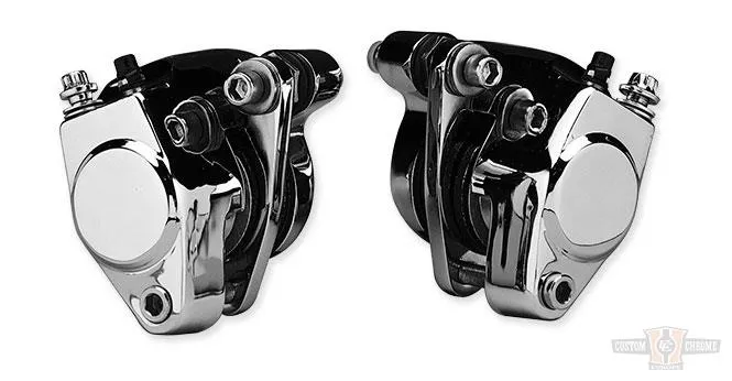 Front Dual Disc Brake Calipers, Left & Right, Chrome Harley-Davidson
