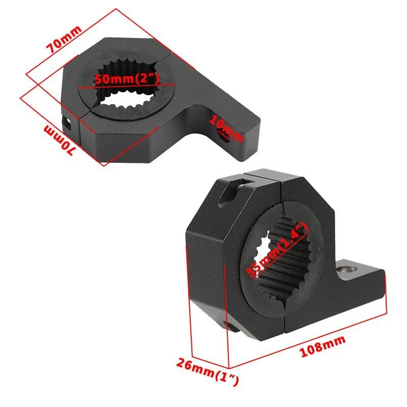1.25-2 inch Roll Cage Mounting Brackets(2pcs/Set)