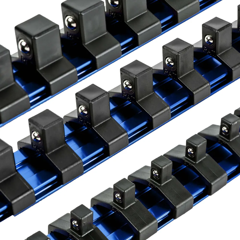 ARES 60110 - 3-Piece Blauw 9.84-Inch Aluminum Socket Rail Set Locking End Caps