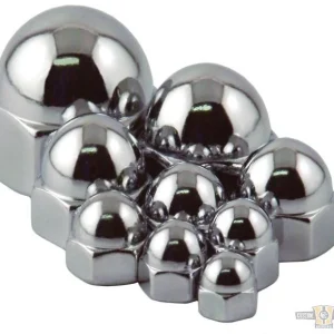 Flat Crown Acorn Nut Pack Verchroomd Harley-Davidson