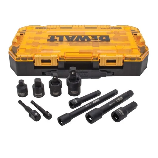 Gewinde- DEWALT Impact Driver Socket Adapter Set, 10-Piece 3/8" & 1/2" Drive Metric