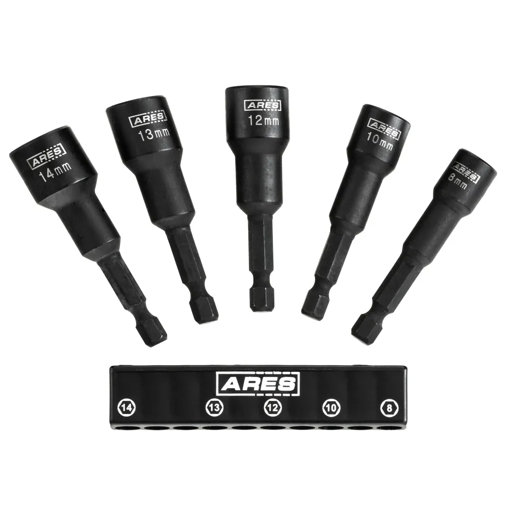 Inzet- ARES 70029 - 5 pc. Metric Magnetic Nut Driver Set