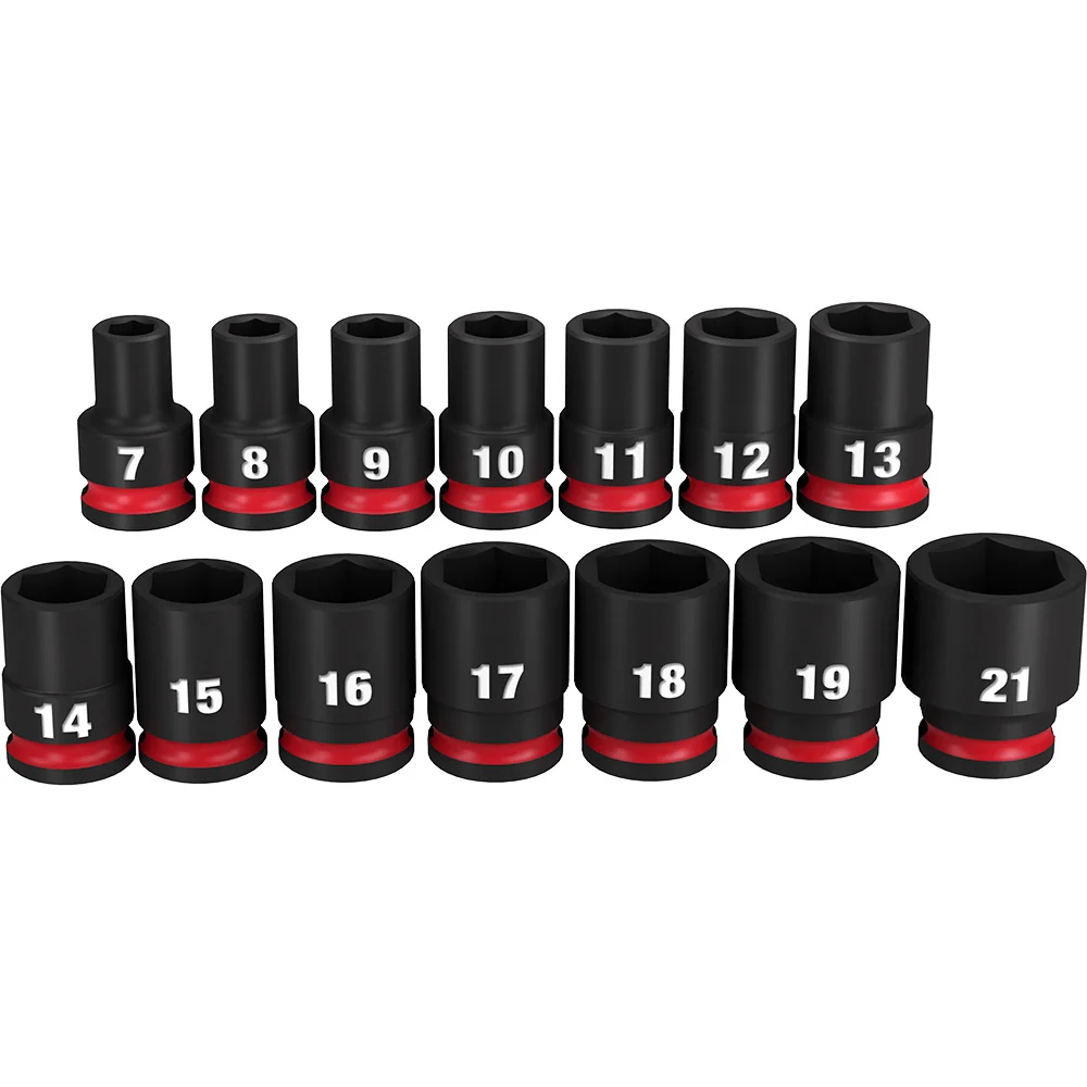MILWAUKEE 14PC SHOCKWAVE Impact Duty 3/8" Drive Metric Conventioneel 6 Point Socket Set