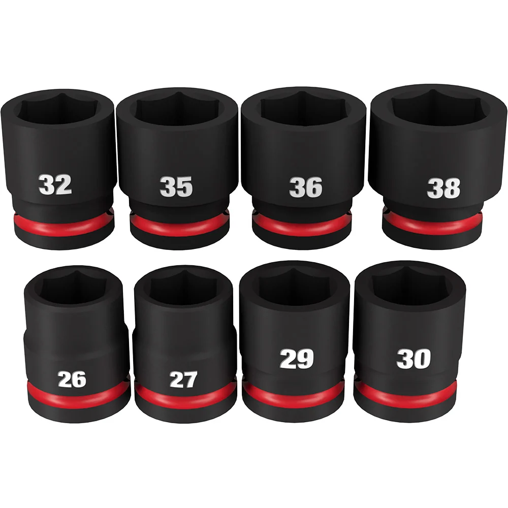 MILWAUKEE 8PC SHOCKWAVE Impact Duty 3/4" Drive Metric Klassiek 6 Point Socket Set