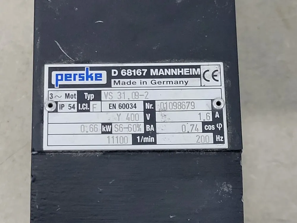 0.66 kW, 400Y volts, 30000 RPM, Spindle Motor VS3109-2