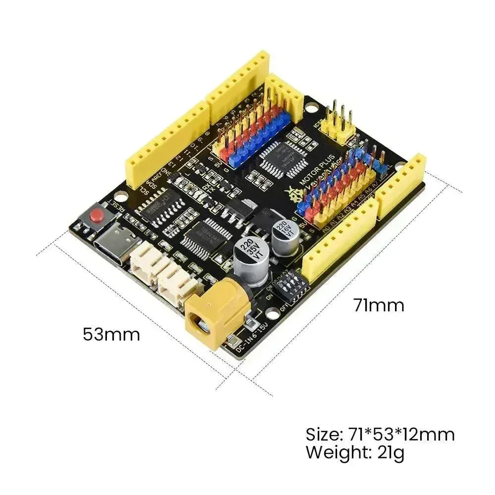Premium Koelsysteem KeyeStudio UNO R3 Motor Driver PLUS Dev Board