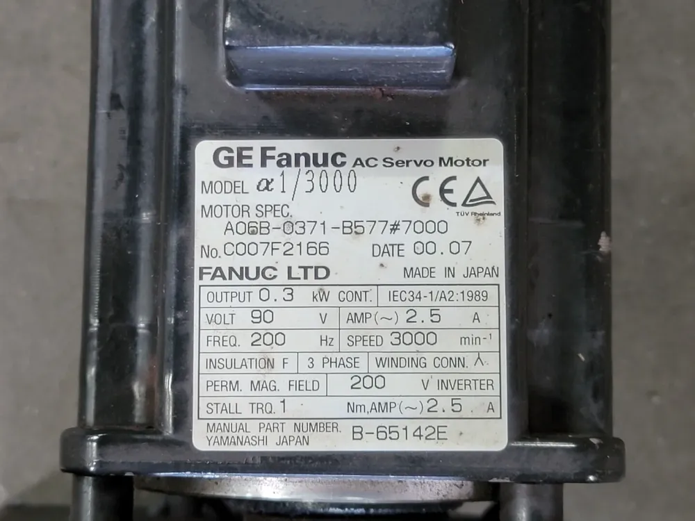 Radiator 0.5 hp AC Servo Motor 1/3000