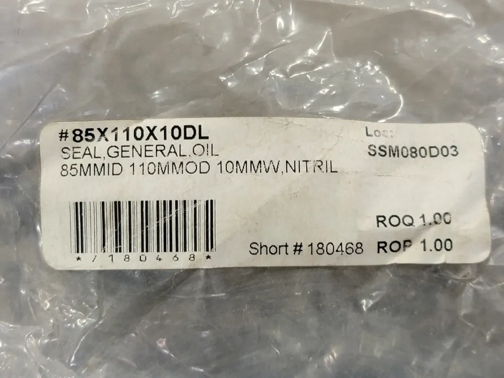 Metric Oil Seal No. 85X110X10DL, 85X110X10 mm