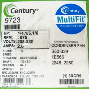 Century® 9722 MultiFit® Condenser Fan Motor
