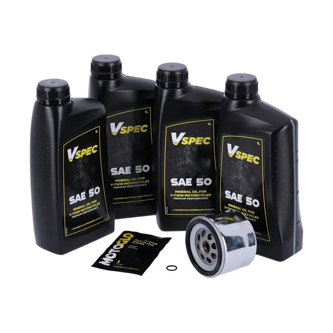 Kit De Cambio Aceite De Motor Sae 50 Para Harley-Davidson Shovel met microvezeldoek