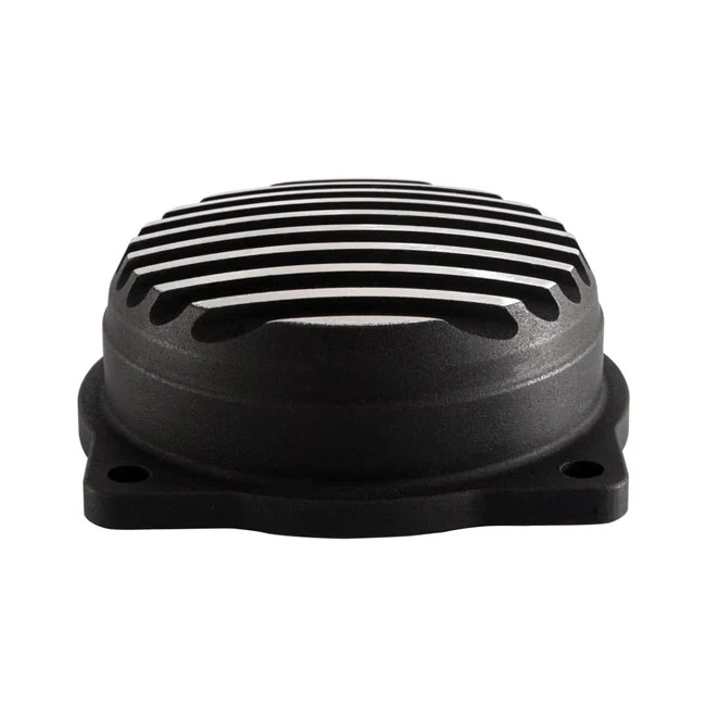 Motone Cv Finned/Ripple Carburetor Top Cover Harley-Davidson glanzend zwart