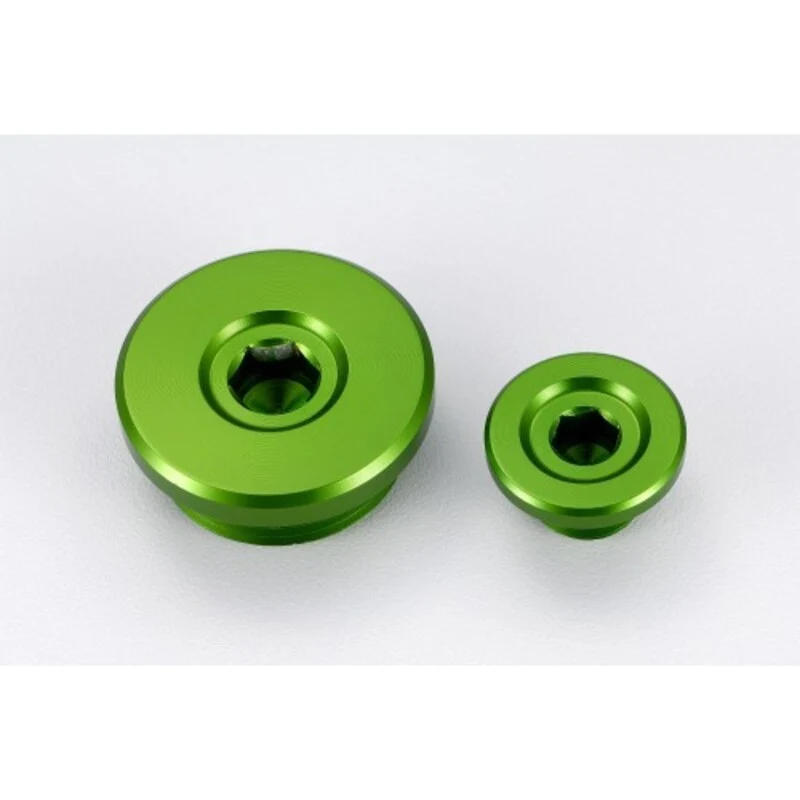 Sport Tapon motor verde Kawasaki