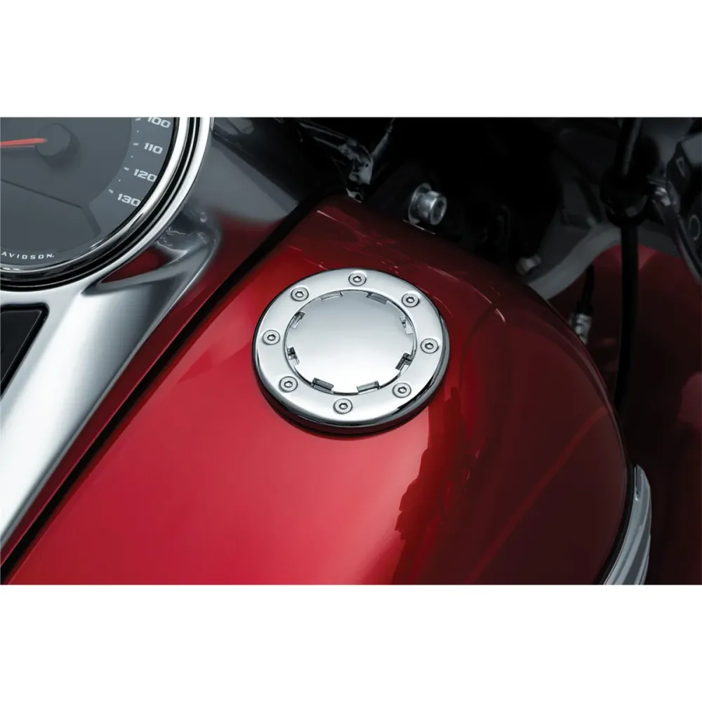 Kuryakyn 7434 Flush Mount Gas Cap Verchroomd Vented Harley-Davidson