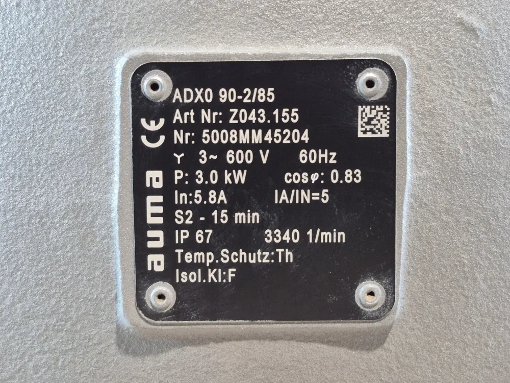 Motor Valve Actuator ADX0 90-2/85, Z043.155