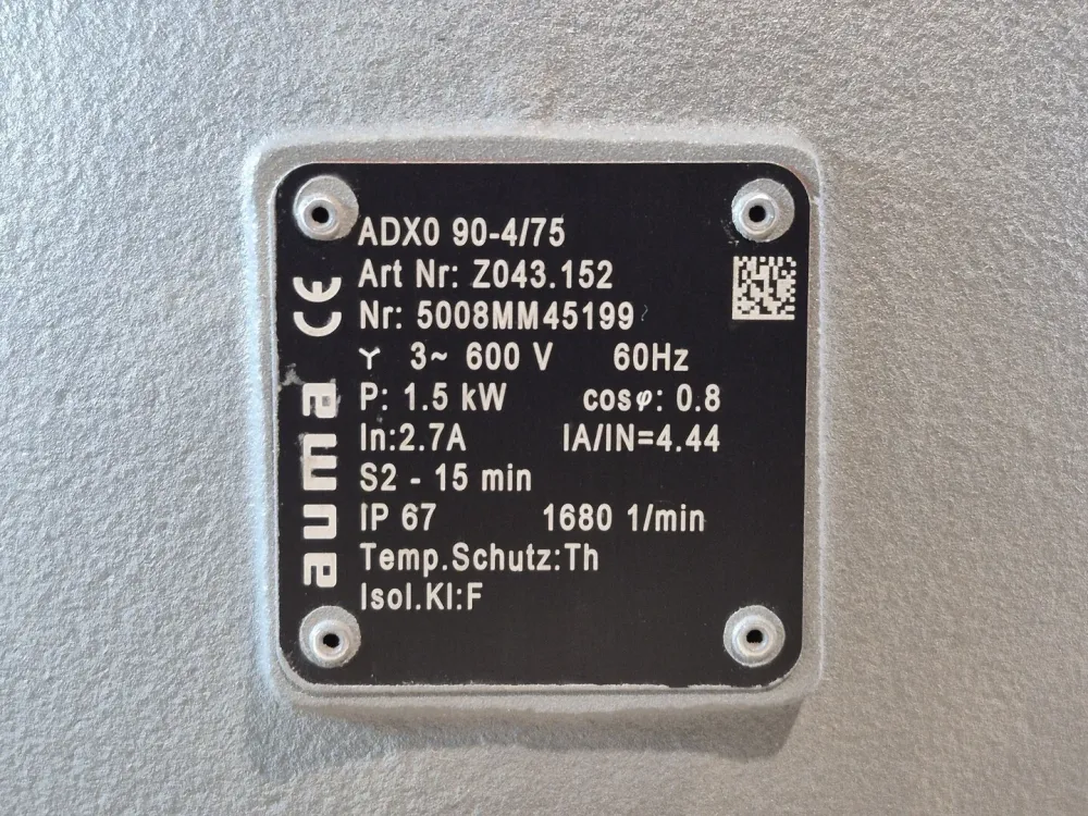 Motor Valve Actuator ADX0 90-4/75, Z043.152