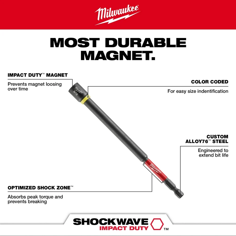 Milwaukee Tools 5/16" x 6" Magnetic Nut Driver 49-66-4683