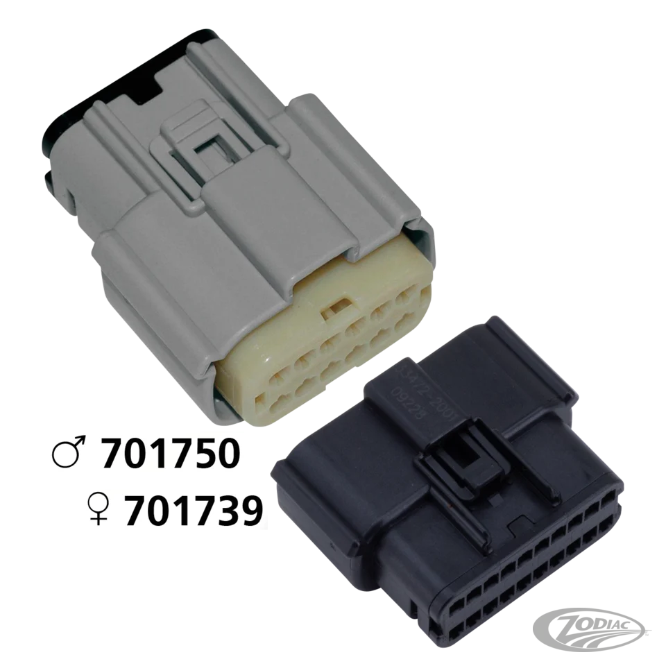 Molex 07Up 12-Position Female Grauw OEM72 Harley-Davidson