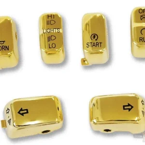 6 PC Switch Cap Set Gouden Harley-Davidson