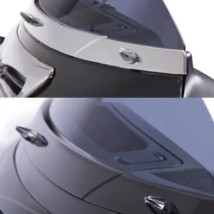 Chr Windshield Screw Cap Kit FLH*96-UP Harley-Davidson