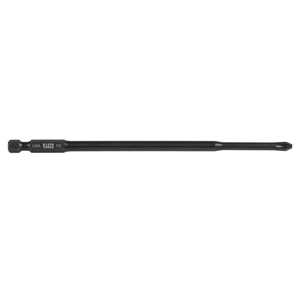 KLEIN TOOLS #2 Phillips Tip Power Drivers, 6-Inch Bit 2-Pack