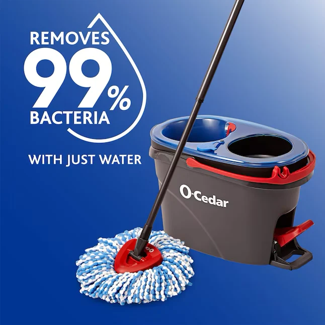 O-Cedar EasyWring RinseClean Spin Mop Pluisvrij materiaal Mop Head Refill (2-Pack)