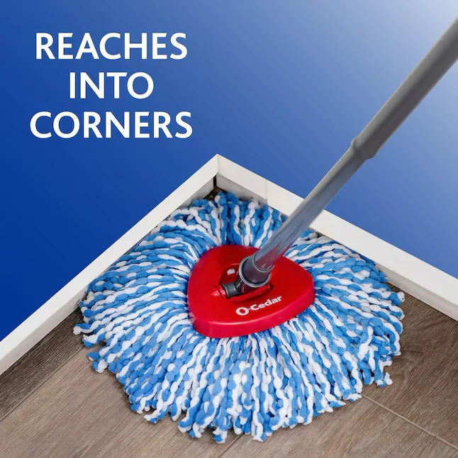 O-Cedar EasyWring RinseClean Spin Mop Pluisvrij materiaal Mop Head Refill (2-Pack)