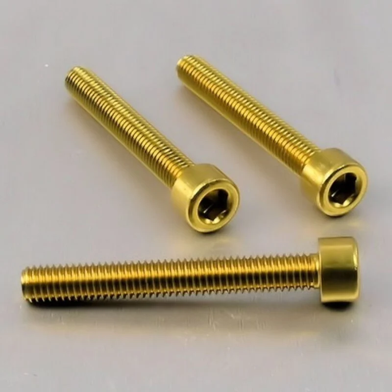 Tornillo de Aluminio Pro-bolt cabeza cilíndrica M6 x (1.00mm) x 45mm oro LPB645G