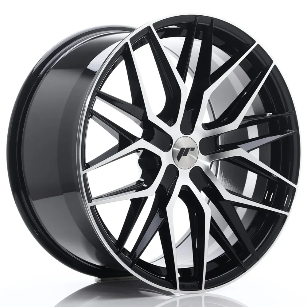 Japan Racing JR-28 Extreme Concave 21x10.5" (5 hole op maat PCD) ET15-55, Gloss Black Machined