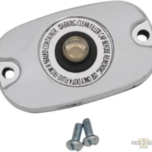Smooth Master Cylinder Cover Verchroomd Harley-Davidson met geïntegreerde LED-verlichting