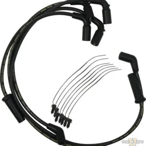 8 mm Custom Spark Plug Wires Zwart Harley-Davidson