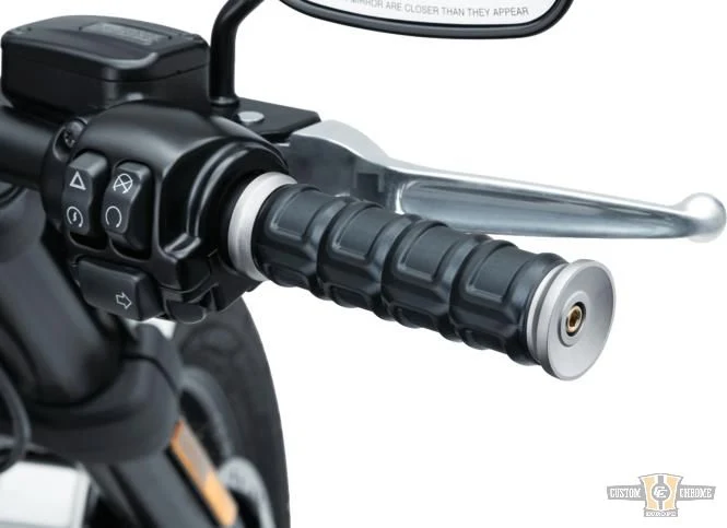 Dillinger Grips Staalgrijs 1" Satin Cable operated Harley-Davidson