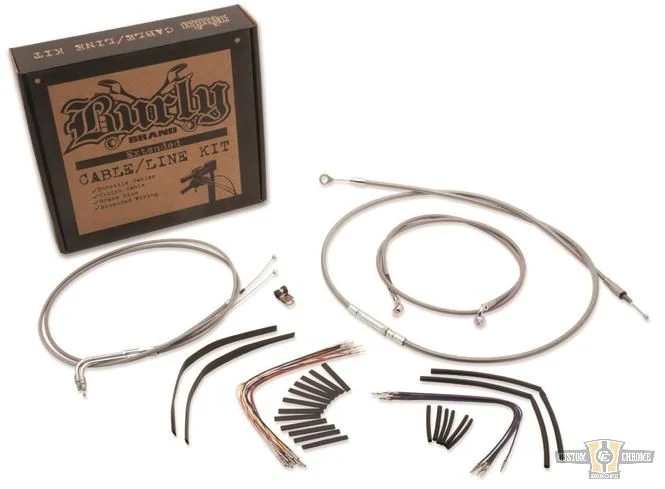 18" Gorilla Bar Cable Kit Stainless Rvs Clear Coat ABS Harley-Davidson