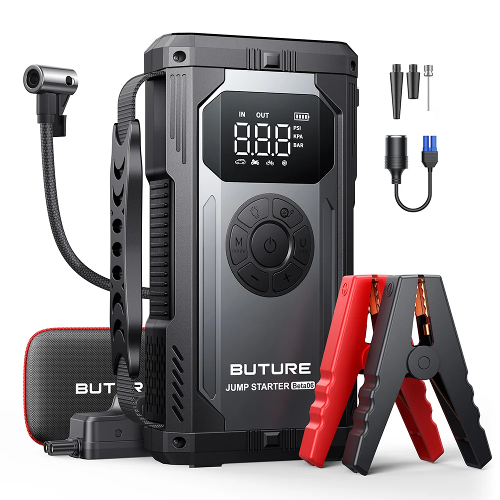 【Hot Sale】Buture Beta06 Car Jump Starter 5000A Air Compressor