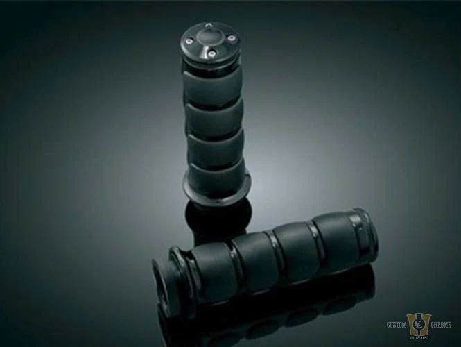 ISO Grips Zwart 1" Gloss Cable operated Harley-Davidson