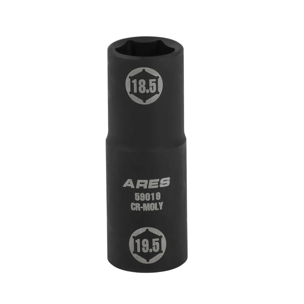 ARES 59019 - 1/2-inch Drive 18.5x19.5mm Half Size Lug Nut Flip Socket