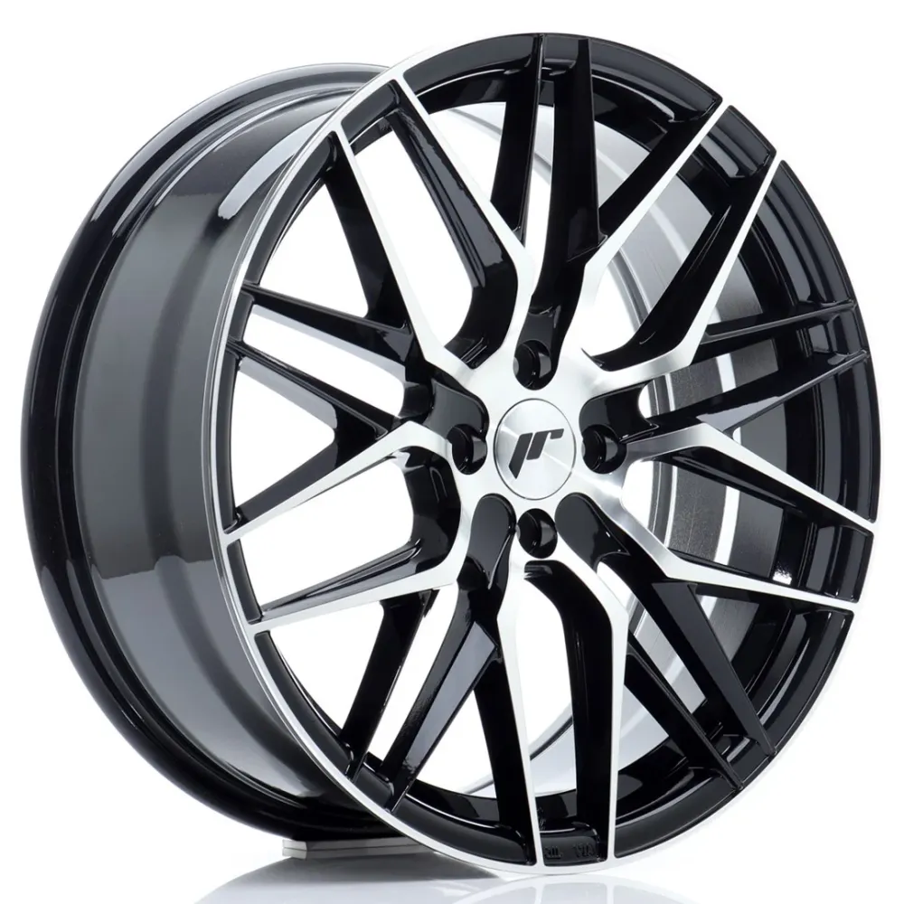 Japan Racing JR-28 18x7.5" 4x100 ET40, Gloss Zwart Machined