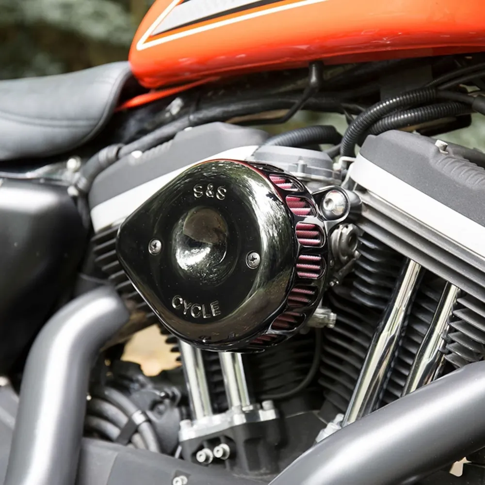 S&S Black Handzaam Teardrop Stealth Air Cleaner Kit Harley Sportster 2007-Up