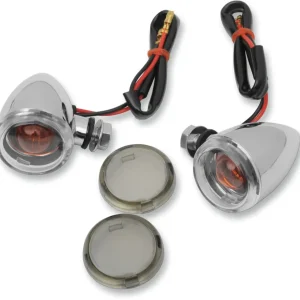 DRAG SPECIALTIES KLEIN DEUCE MARKER LIGHTS LIGHT MINI-DEUCE CLR/SMK